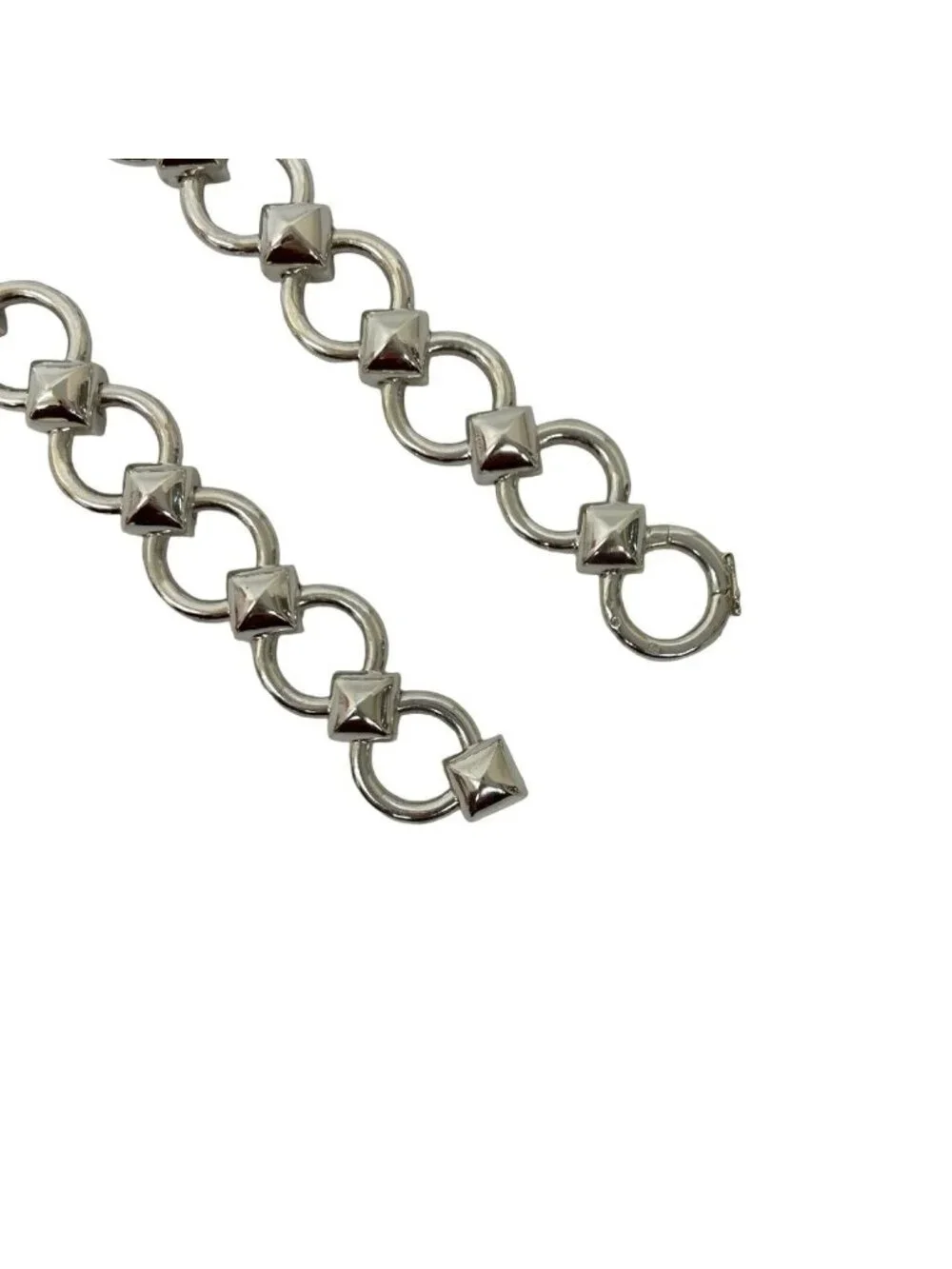 Hermes Lancelot 925 Sterling Silver Chain Necklace Choker